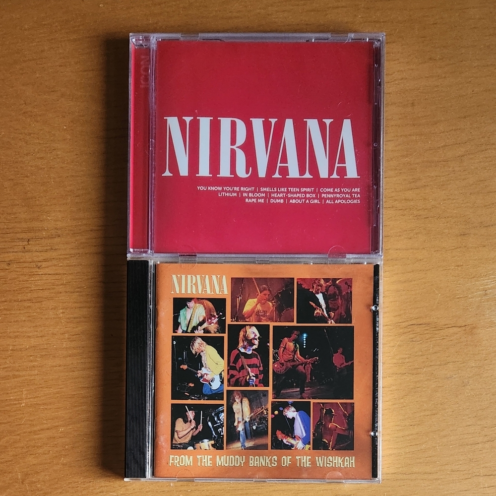Nirvana "Icon", "From The Banks Of The Wishkah" - CDs (Lot of 2) 